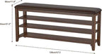 Shoe Bench Storage Rubberwood