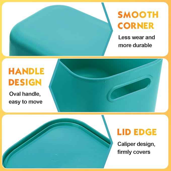 Hoolerry 8 Pieces Colorful Storage Bins