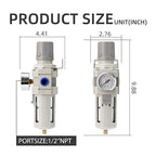 Air Compressor Water Separator Filter 1/2" NPT 150 PSI, Compressed Filter - Image 3