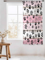 Sheer Curtains 63 Inch Length, Vintage Farmhouse Country Wooden Grain Privacy - Image 3