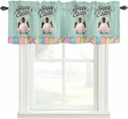Green Easter Curtain Valances for Windows, Kitchen Valance Window Treatment by Unknown