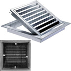 Square Stainless Steel Vent Grille by Unknown