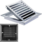 Square Stainless Steel Vent Grille by Unknown