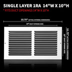 14x10 Return Air Grille, Air Return Vent Cover, Flat Vent Cover, Rejillas De - Image 3