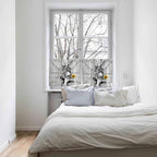 Grey Farmhouse Half Window Curtains 24 Inches Long, Vintage Sunflowers Animals - Image 5