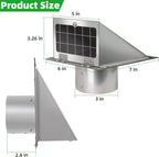 Dryer Vent Cover Outside 3 Inch with Mesh & Cushioned Flap,304