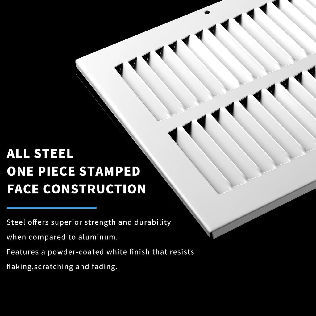 12x8 Vent Cover(Duct Opening Size),Air Return Vent Cover,Flat Vent