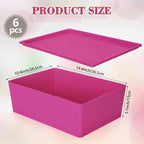 Menkxi 6 Pcs Large Plastic Storage Bins - Image 2