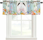 Easter Curtain Valances for Windows, Kitchen Valance Window Treatment, Spring by Unknown