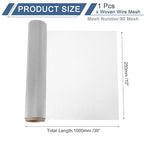 uxcell 80 Mesh 39" x 10" Woven Wire Mesh, 316 Stainless Steel Air Vent Filter - Image 2