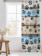 Sheer Curtains 96 Inches Long, Vintage Farmhouse Rustic Wooden Grain Privacy - Image 3