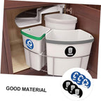 VILLCASE 6-Pack Self-Adhesive Garbage Classification Stickers - Image 2