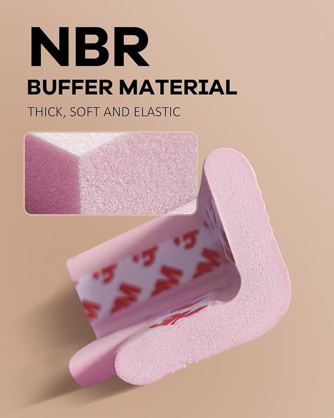 Baby Proofing Corner Guards 16 Pack Pink, Extra Thick Foam Edge Protectors - Image 6