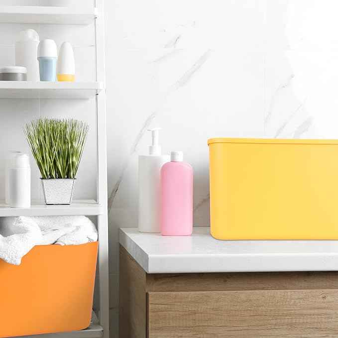 Hoolerry 8 Pieces Colorful Storage Bins