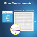 Filtrete 16x16x1 AC Furnace Air Filter, MERV 12, MPR 1500, CERTIFIED asthma & - Image 2