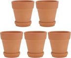 5pcs Red Clay Succulent Pots by Yardenfun