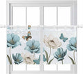 Blue Tulips Kitchen Curtains 36 Inch Length, Small Window Curtains Tab Top by Unknown