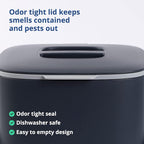 Blue Ginkgo Kitchen Compost Bin – Filter-Free, Odor-Tight Countertop Food Waste - Image 4