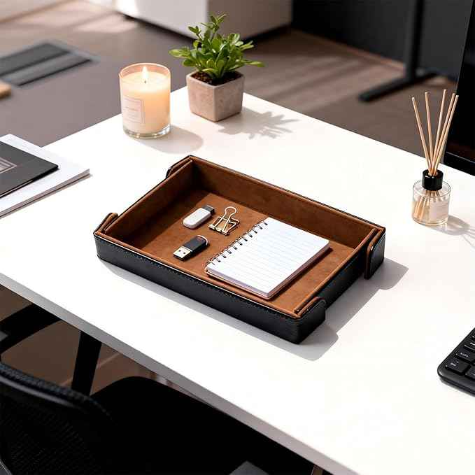 Valet Tray Desktop Storage Organizer Catchall Tray