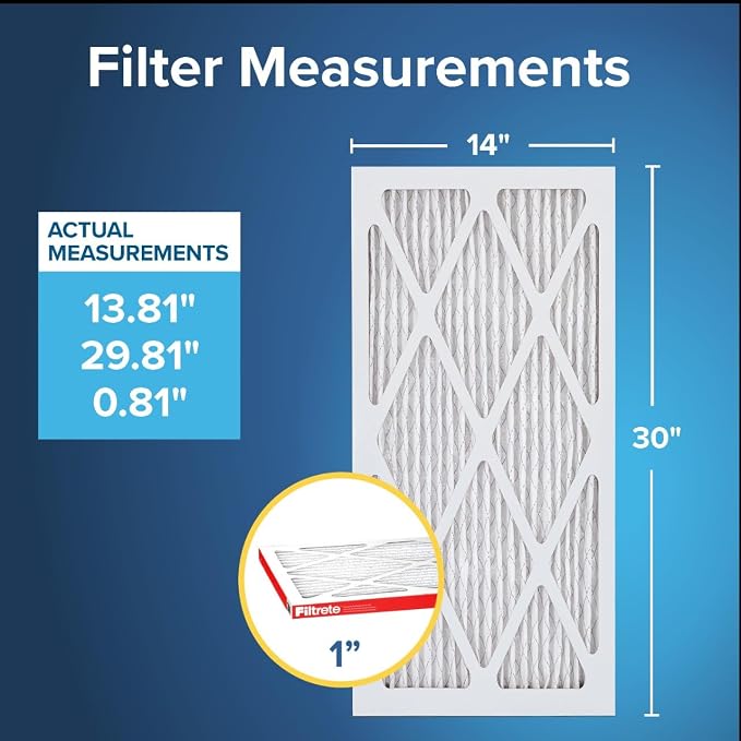 Filtrete 14x30x1 AC Furnace Air Filter, MERV 11, MPR 1000, Micro Allergen - Image 2