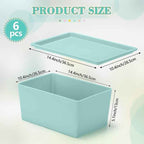 Menkxi 6 Pcs Plastic Storage Bins