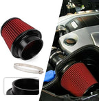 Red 4" 100mm Inlet Cone Replacement Dry Air Filter High Flow Car Performance - Image 6