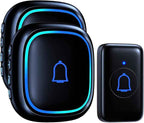 Wireless Doorbell Kits with 2 Receivers IP66 Waterproof 1000ft Range Door Bell