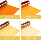 Meking 16x20 inches Lighting Gels CTO Photo Lights Gel Filters Transparent - Image 5