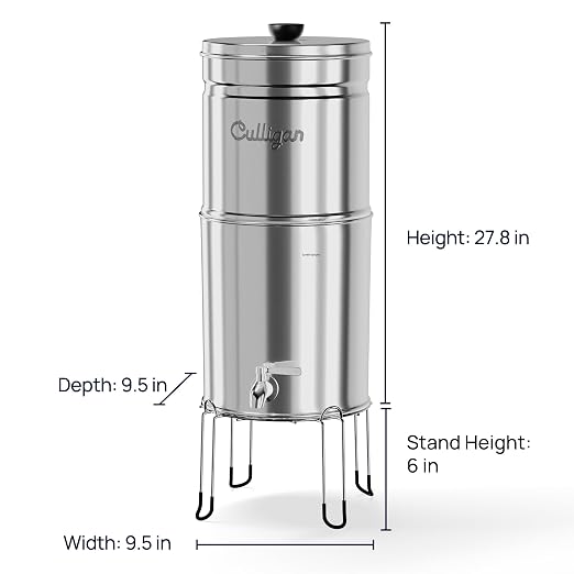Culligan MaxClear 3 Gallon Gravity Water Filter System, Polished - Image 7
