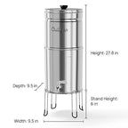 Culligan MaxClear 3 Gallon Gravity Water Filter System, Polished - Image 8