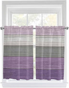 Country Wood Board Gray Purple Window Valance Curtains, Farmhouse Gradient - Image 9