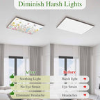 Fluorescent Light Covers for Ceiling Lights Spring Flowers Magnetic Light - Image 5