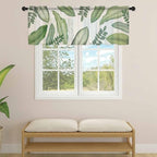 Summer Palm Leaf Sheer Valance Curtains - Image 4