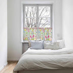 Happy Easter Half Window Curtains 24 Inches Long, Spring Bunny Eggs Flower Sage - Image 5