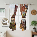 Farm Yaks Bathroom Curtains 63 Inch Length, Window Curtains Tab Top, Farmhouse - Image 5