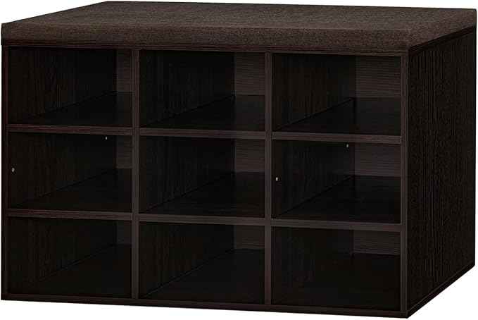 DINZI LVJ Shoe Bench, 9 Cubbies Shoe Organizer