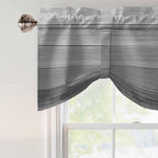 Grey Ombre Wooden Tie Up Valance Curtains - Image 4