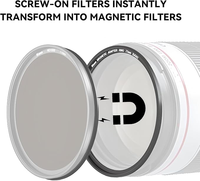 Kase 72mm Magnetic Screw in Adapter Ring Kit, Brass Magnetic to Threaded Filter - Image 4