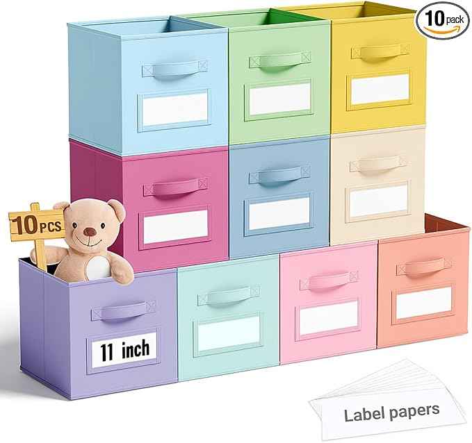 10 Pcs Fabric Storage Cubes