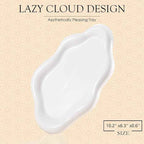 Ceramic Jewelry Tray Trinket Dish, Decorative Cloud Vanity Key Tray