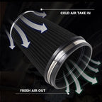 6" 152 mm High Flow Inlet Air Filter, Air Intake Cone Filter