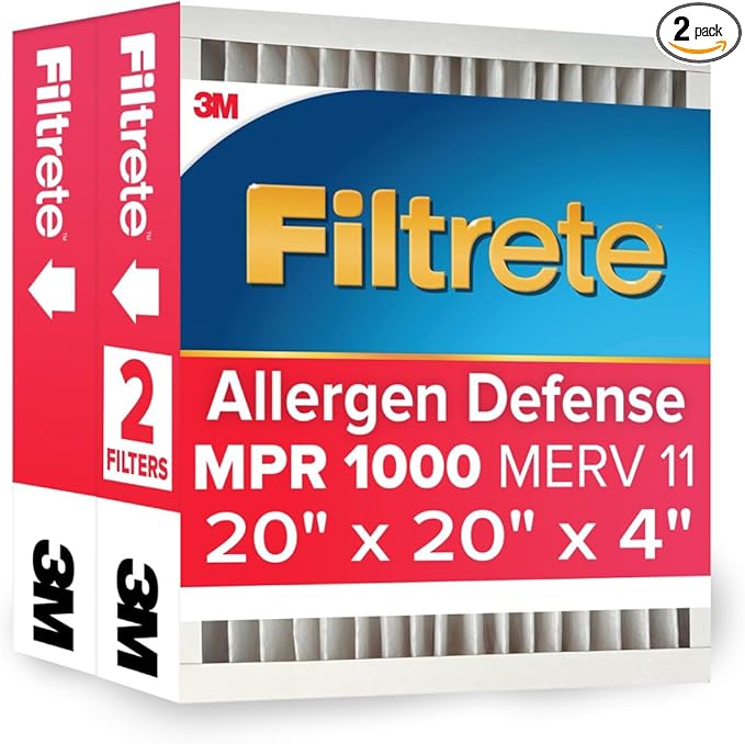 Filtrete 20x20x4 AC Furnace Air Filter, MPR 1000, MERV 11, Fits Honeywell by Filtrete