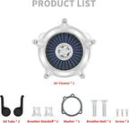 HDBUBALUS Motorcycle Air Filter Air Cleaner Intake System Cleaner Fit - Image 5