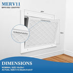 16x25x1 MERV 11 Air Filter, Quality AC/HVAC Furnace Filter，2 Reusable ABS Frame - Image 2