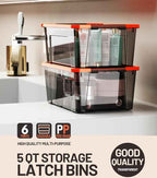 WYT 5-Quart Small Storage Container Bin
