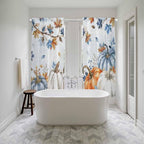 Fall Blue Maple Window Curtains 72 Inch Long 2 Panel Set, Rod Pocket Long - Image 5