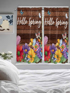 Spring Flowers Living Room Curtains 72 Inches length, Watercolor Farmhouse - Image 5