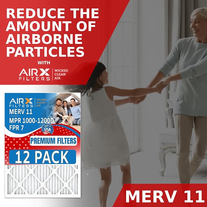 20x25x1 Air Filter MERV 11 Rating, 12 Pack of Furnace Filters Comparable to MPR - Image 4