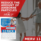 15x25x1 Air Filter MERV 11 Rating, 12 Pack of Furnace Filters Comparable to MPR - Image 4