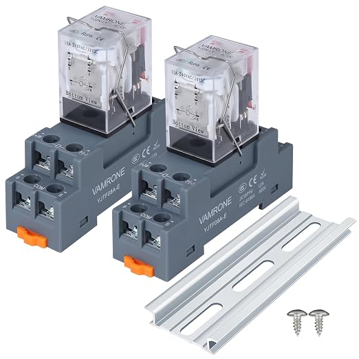 Electromagnetic Power Relay, 8-Pin 10 AMP 12V AC Relay Coil by VAMRONE